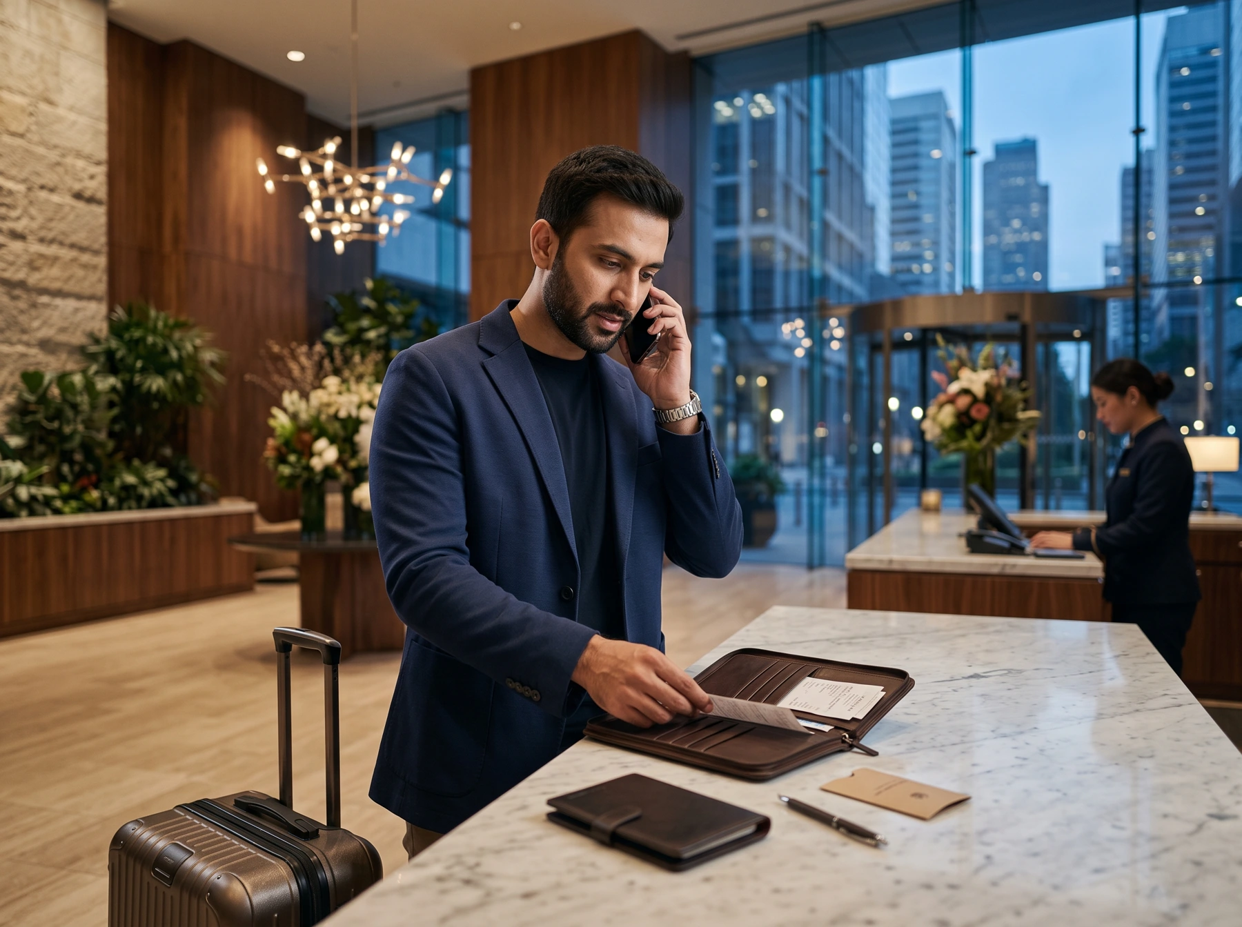 Cardholder receiving travel assistance